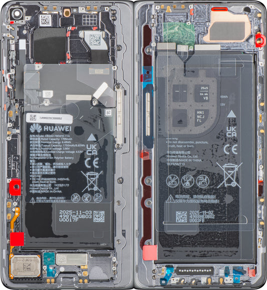 Display sa Touchscreen-om Huawei Mate X7, sa Ramom i Baterijom, Sivi, Service Pack 02357JRM