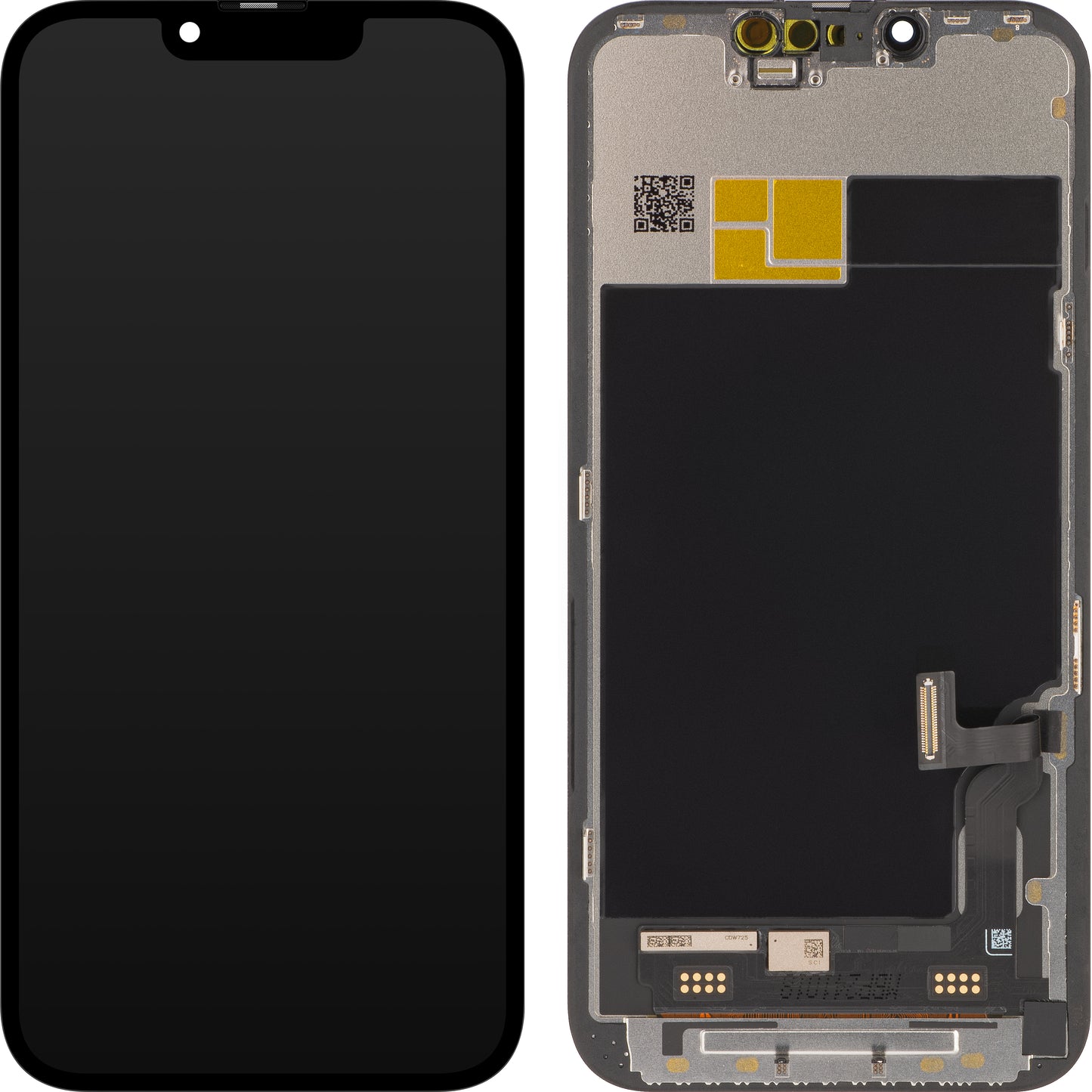 Zaslon s dodirnim ekranom JK za Apple iPhone 13, s okvirom, OLED IC Movable verzija, crni