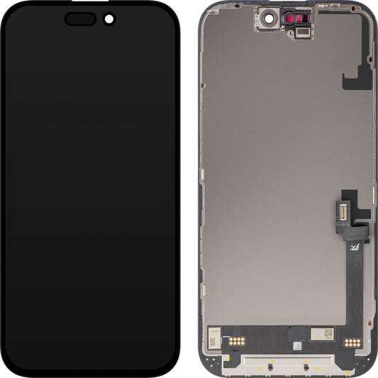 Display sa Touchscreenom JK za Apple iPhone 16, sa Ramom, LCD In-Cell IC Movable verzija, Crni