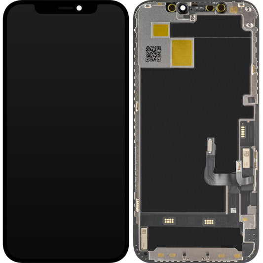 Display sa Touchscreenom JK za Apple iPhone 12 / 12 Pro, sa Ramom, OLED IC Movable verzija, Crni