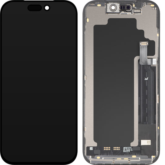 Display sa ekranom osetljivim na dodir JK za Apple iPhone 17 Pro, sa ramom, verzija LCD In-Cell IC Movable, crna