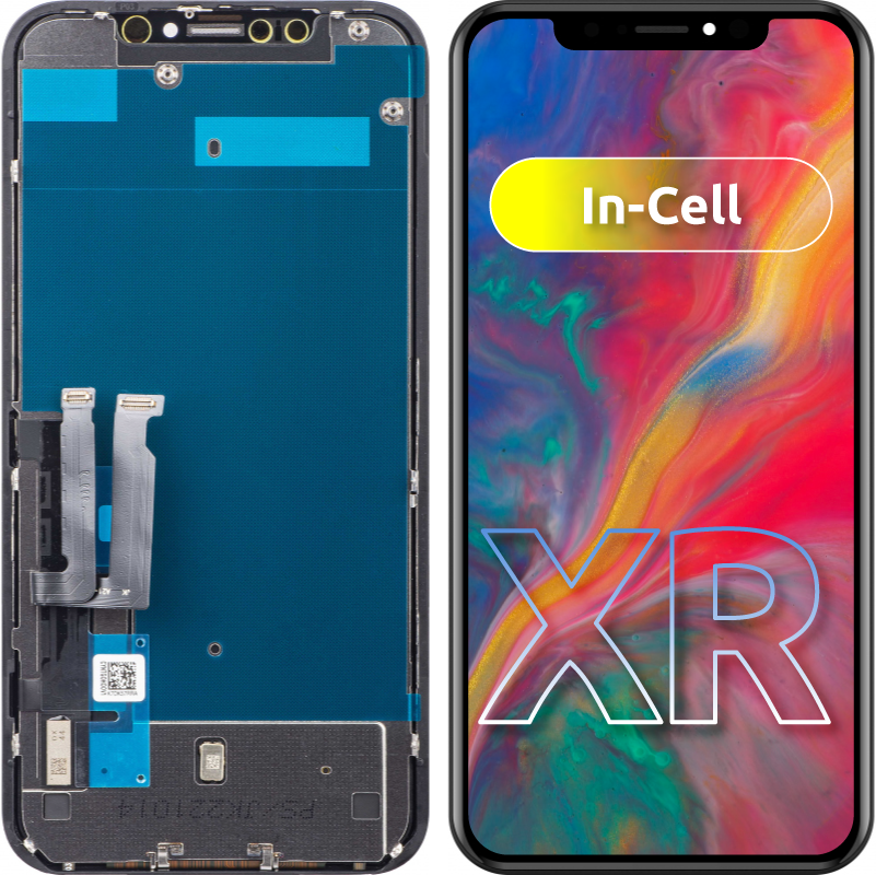 Display sa Touchscreenom JK za Apple iPhone XR, sa Ramom, LCD In-Cell Verzija, Crni