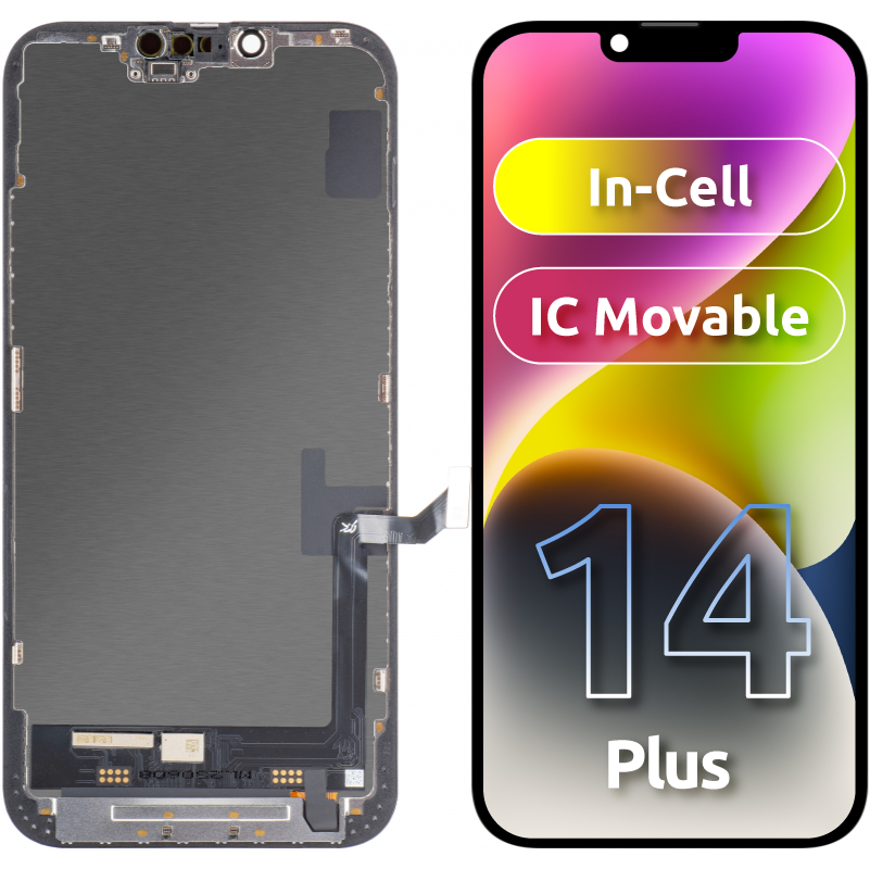 Display sa Touchscreenom JK za Apple iPhone 14 Plus, sa Ramom, LCD In-Cell Verzija, Crni