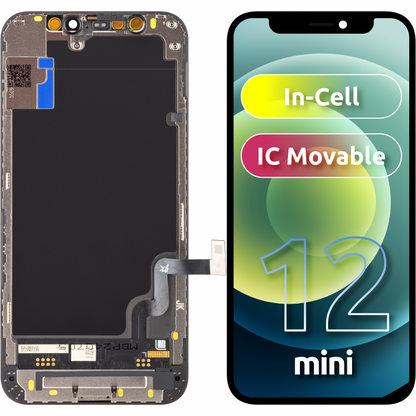 Display sa Touchscreenom JK za Apple iPhone 12 mini, sa Ramom, LCD In-Cell Verzija, Crni