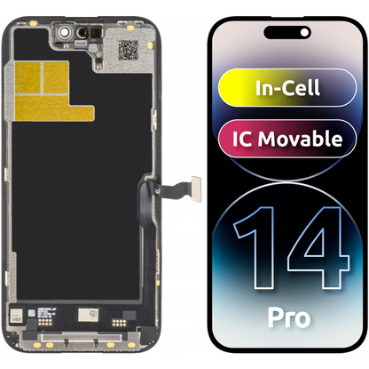 Display sa Touchscreenom JK za Apple iPhone 14 Pro, sa Ramom, LCD In-Cell IC Movable verzija, Crni