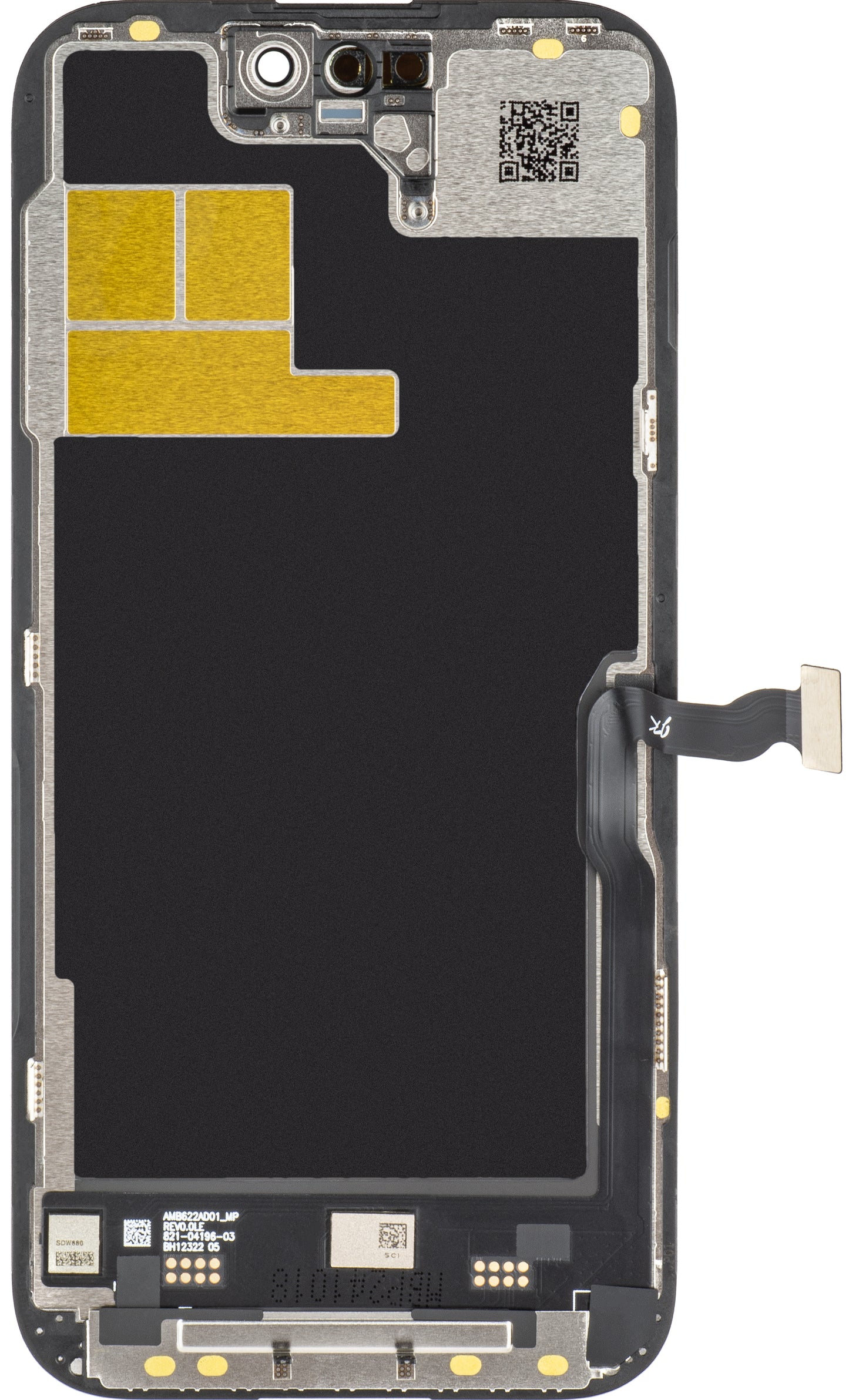 Zaslon s dodirnim ekranom JK za Apple iPhone 14 Pro, s okvirom, LCD In-Cell IC Movable verzija, crni