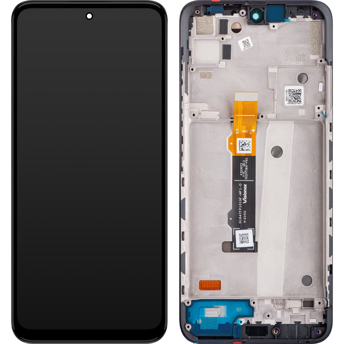 Display s dodirnim zaslonom Motorola Moto G71 5G, s okvirom, crni, Service Pack 5D68C19911