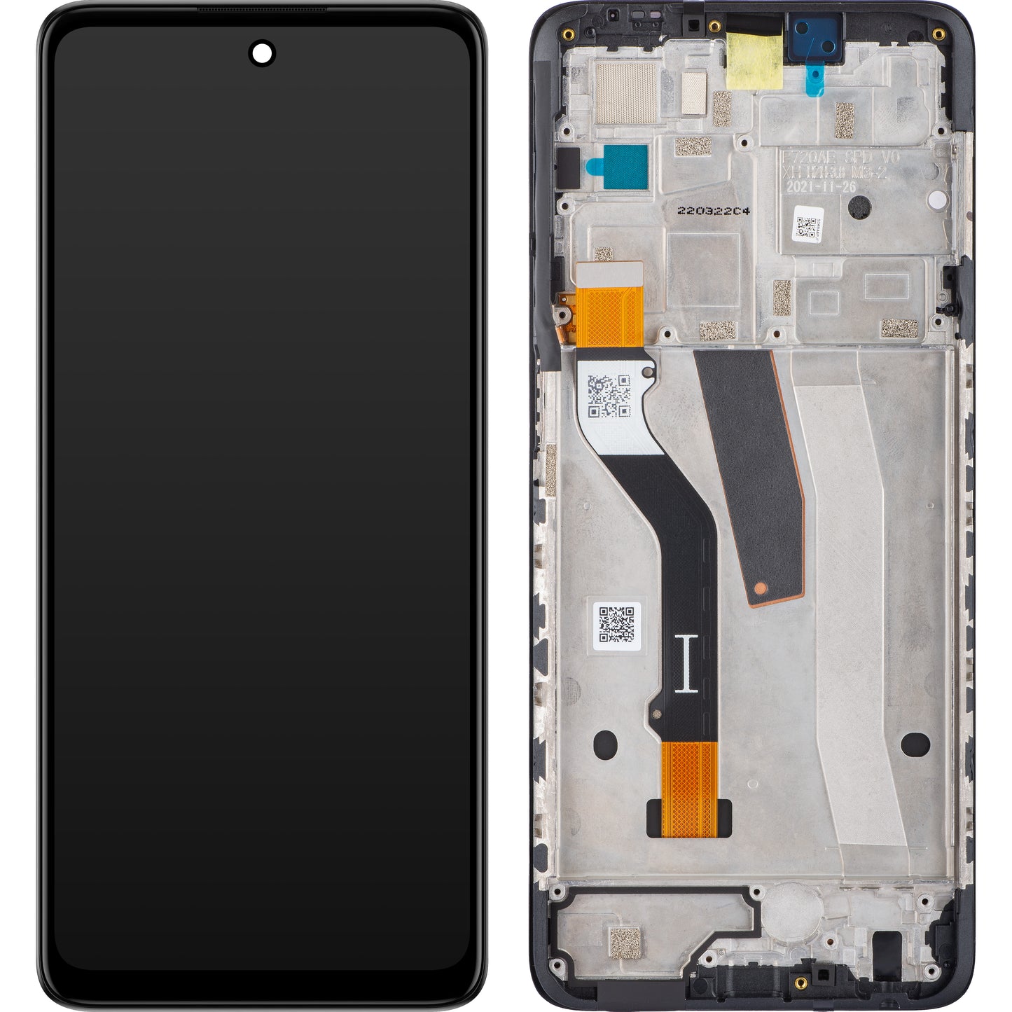Display sa Touchscreen-om Motorola Moto G51 5G, sa Ramom, Crni, Service Pack 5D68C20028