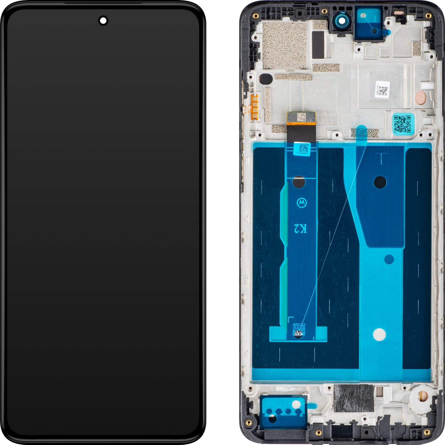 Zaslon s dodirnim ekranom Motorola Moto G84, s okvirom, crni, servisni paket 5D68C23231