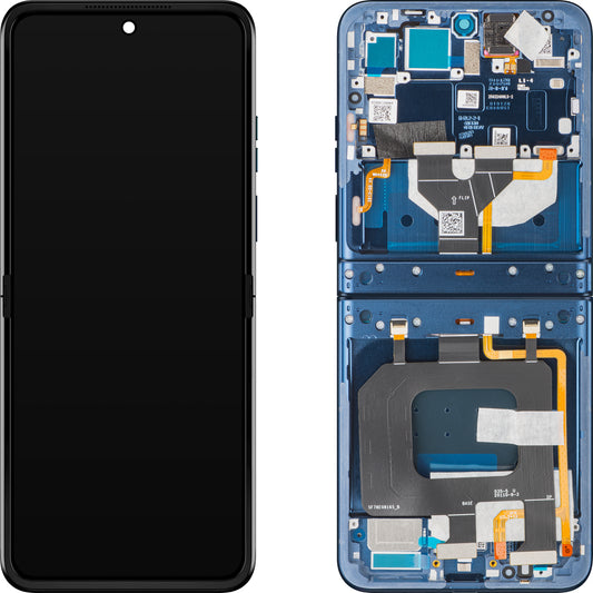 Display sa Touchscreen-om Motorola Razr 2025 / Razr 60, sa Ramom, Sub Inner, Mornar Plava (Gibraltar Sea), Service Pack 5D68C29965