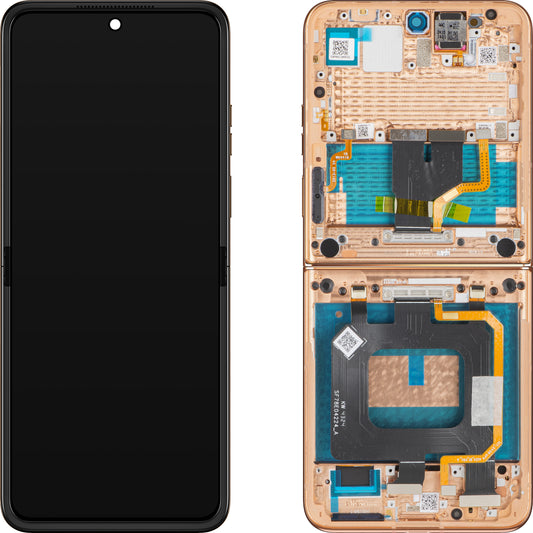 Display sa Touchscreen-om Motorola Razr+ 2025 / Razr+ 2024 / Razr 50 Ultra, sa Ramom, Sub Inner, Braon (Mocha Mousse), Service Pack 5D68C29482