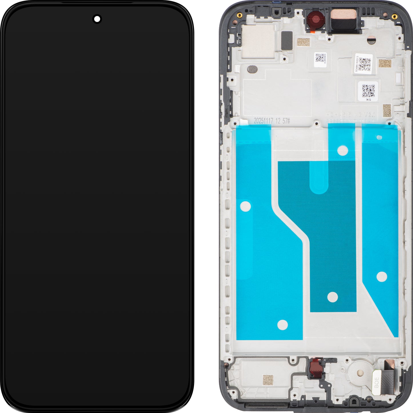 Display sa Touchscreen-om Motorola Moto G77 / G67, sa Ramom, Crna (Pantone Black Olive), Service Pack 5D68C32013