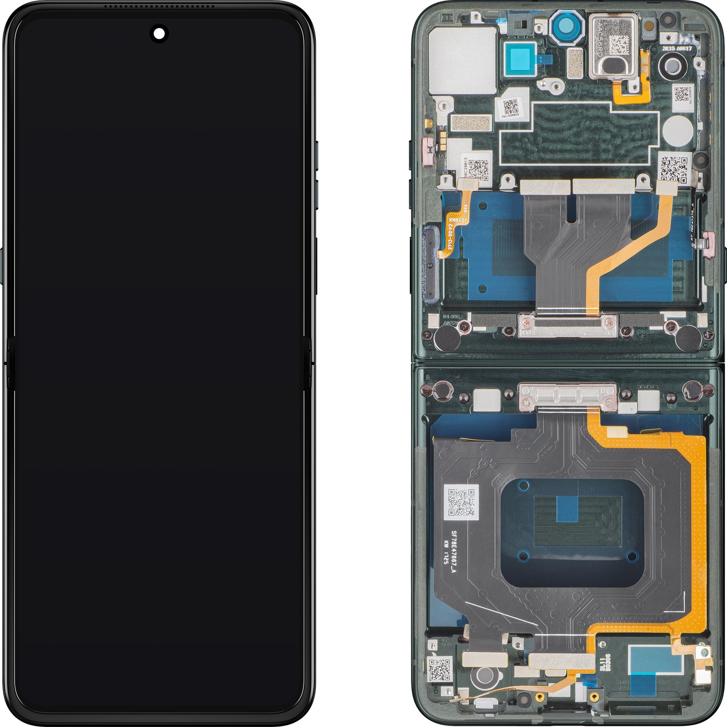 Display sa Touchscreen-om Motorola Razr 60 Ultra, sa Ramom, Pod Inner, Zelen (Pantone Scarab), Service Pack 5D68C30088
