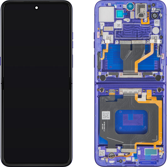 Ekran sa Touchscreen-om Motorola Razr Ultra 2026 / Razr 70 Ultra, sa Ramom, Sub Inner, Plava (Pantone Orient Blue) Service Pack 5D68C32859
