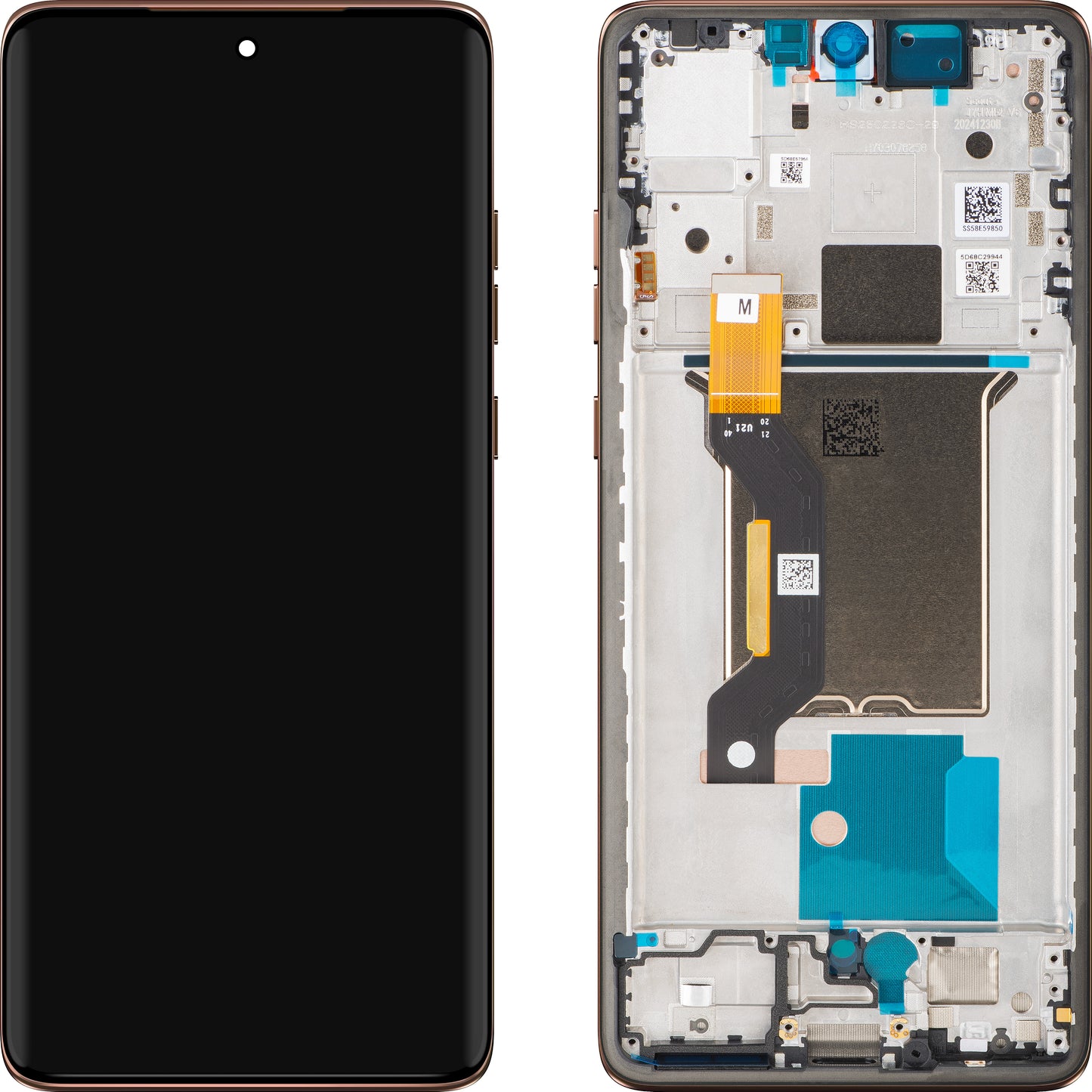 Display sa Touchscreen-om Motorola Edge 60 Fusion, sa Ramom, Braon (Mocha Mousse), Service Pack 5D68C30578