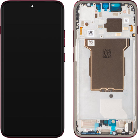 Ekran sa ekranom osetljivim na dodir Motorola Edge 70 Pro+ / Edge 70 Pro, sa ramom, bordo (Pantone Zinfandel), servisni paket 5D68C32418