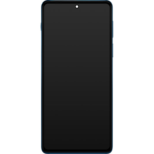 Motorola Edge 20 Pro Touchscreen Display with Frame, Blue (Blue Vegan Leather), Service Pack 5D68C19377 