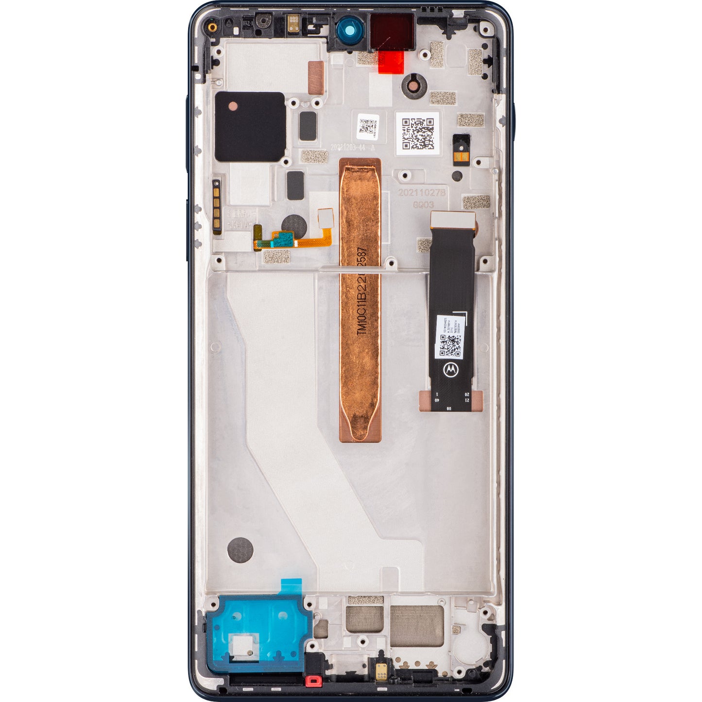 Display sa Touchscreen-om Motorola Edge 20 Pro, sa Ramom, Tamnoplav (Midnight Blue), Service Pack 5D68C19375