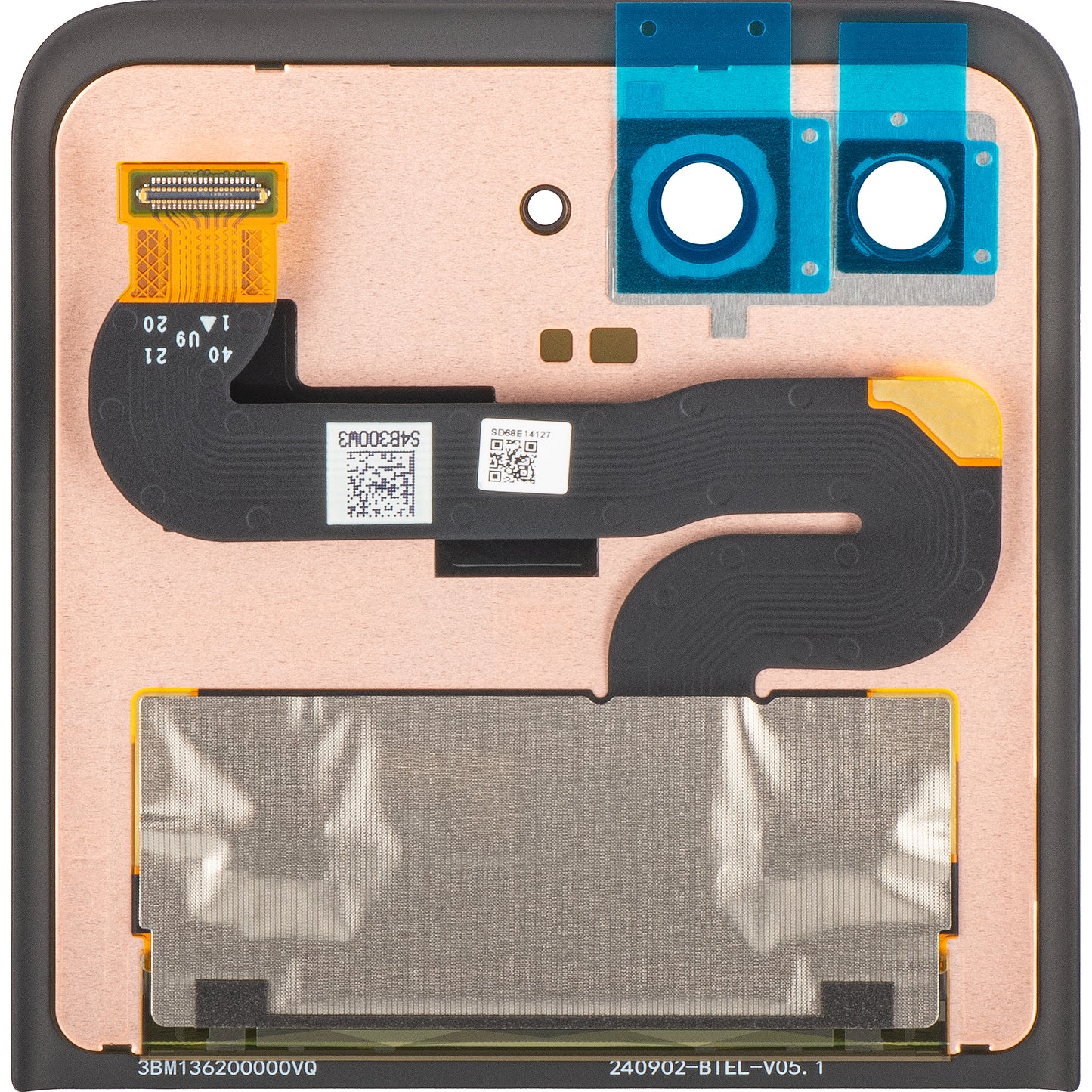 Display sa Touchscreen-om Motorola Razr 2024 / Razr 50, Sub Outer, Service Pack 5D68C24805