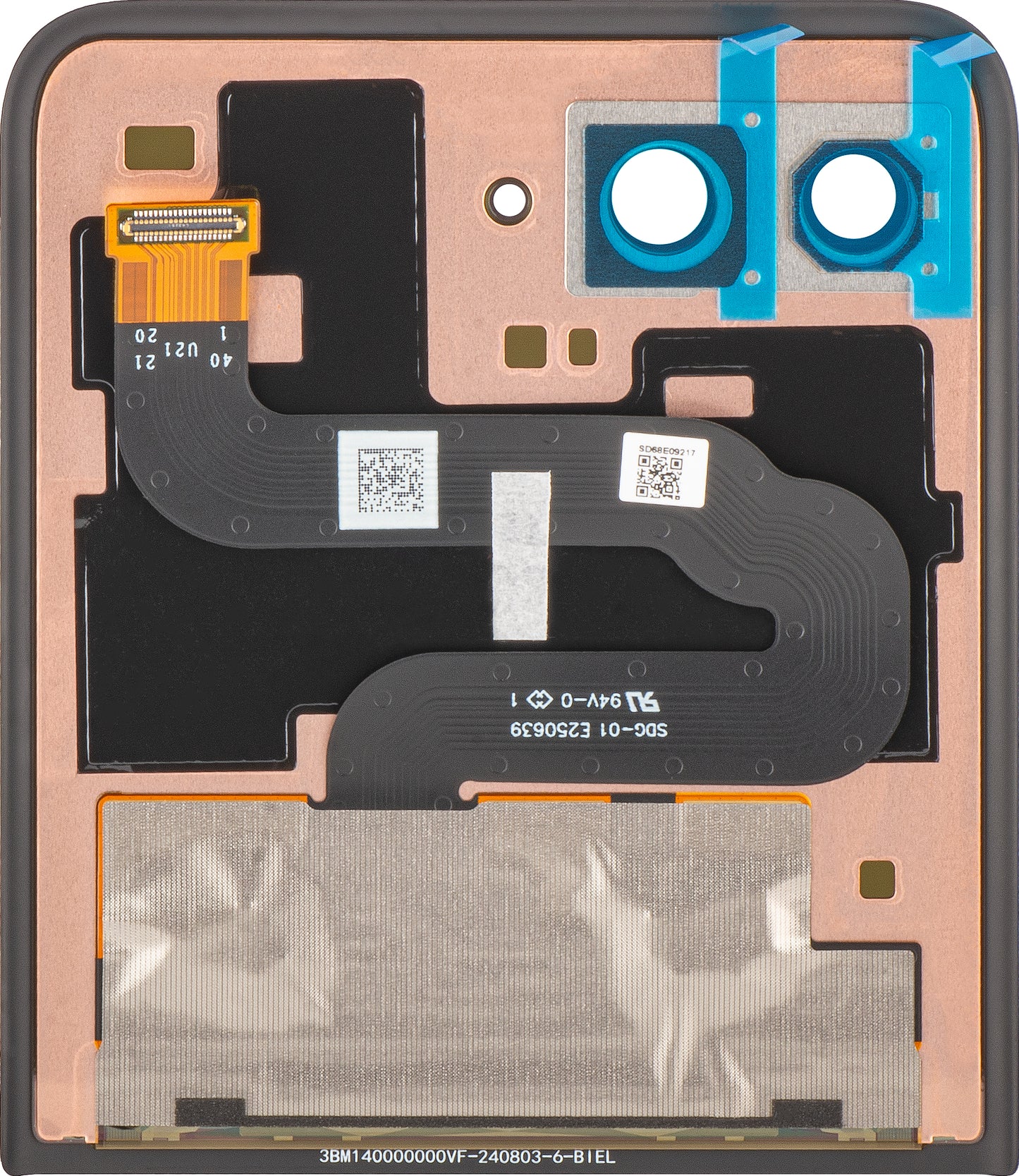 Display sa Touchscreen-om Motorola Razr+ 2025 / Razr+ 2024 / Razr 50 Ultra, Sub Outer, Service Pack 5D68C24593