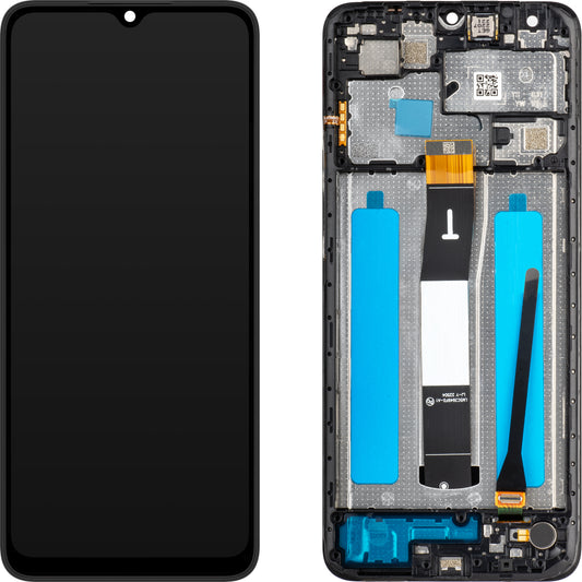 Zaslon s dodirnim ekranom MP kompatibilan s Xiaomi Redmi 12C, s okvirom, crni