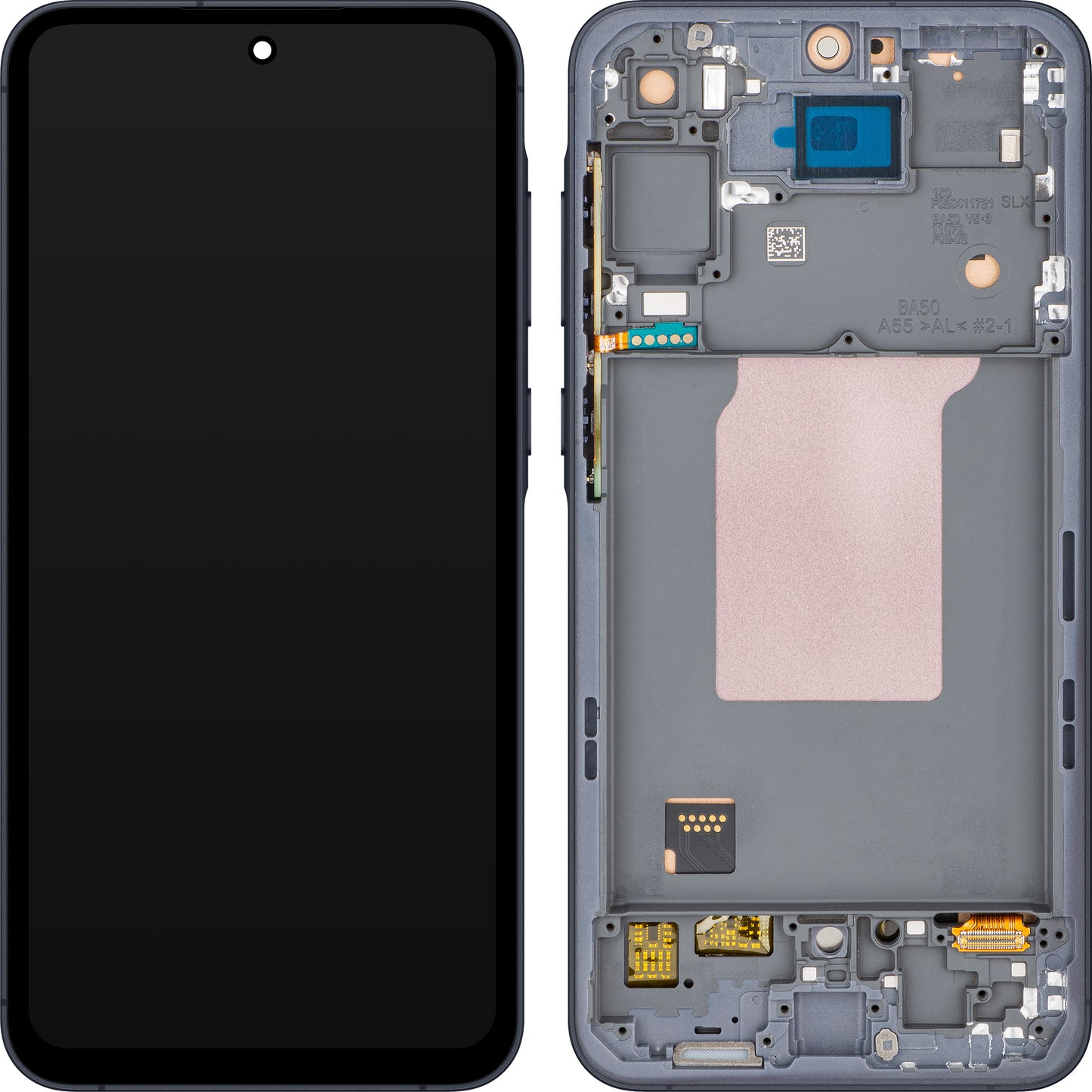 Display sa Touchscreen MP kompatibilan sa Samsung Galaxy A55 5G A556, sa Ramom, Crni