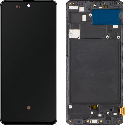 Ekran sa Touchscreen MP kompatibilan sa Samsung Galaxy A71 A715, sa Ramom, OLED Verzija, Crna, Swap