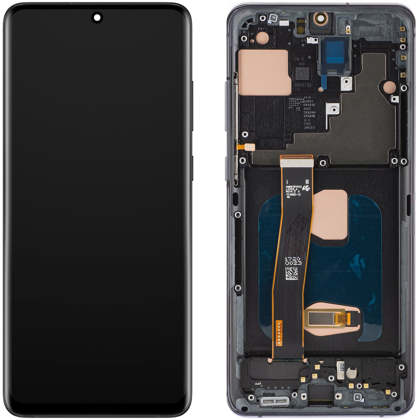 Display sa Touchscreen MP kompatibilan sa Samsung Galaxy S20 Ultra G988, sa Ramom, OLED verzija, Crni