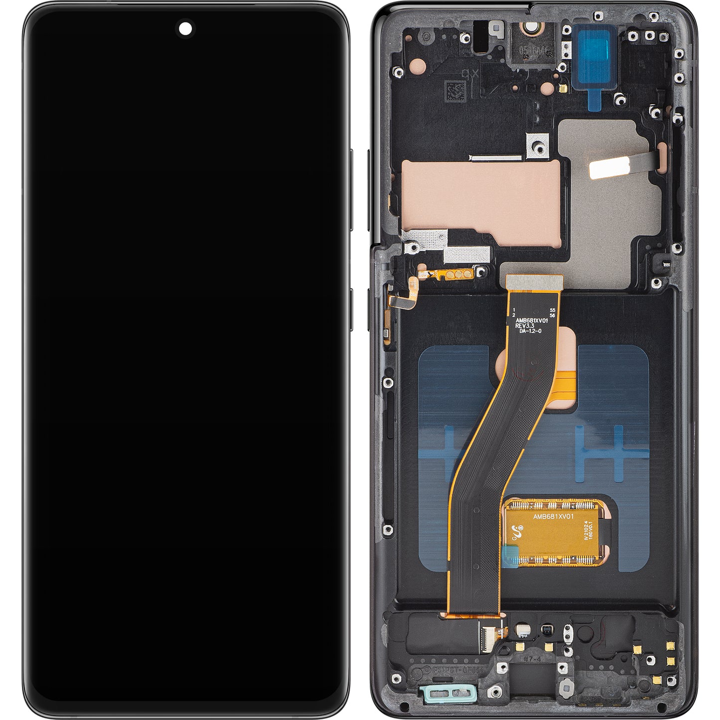 Display sa Touchscreen MP kompatibilan sa Samsung Galaxy S21 Ultra 5G G998, sa Ramom, OLED verzija, Crni