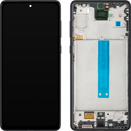 Display sa Touchscreen MP kompatibilan sa Samsung Galaxy A73 5G A736, sa Ramom, Crni