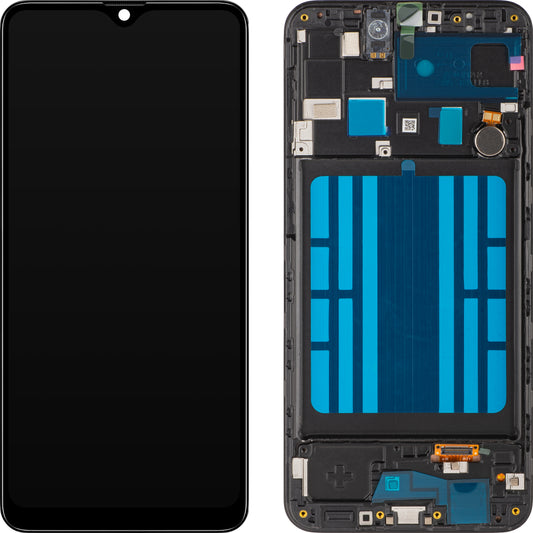 Display sa Touchscreen MP kompatibilan sa Samsung Galaxy A20 A205, sa Ramom, Crni