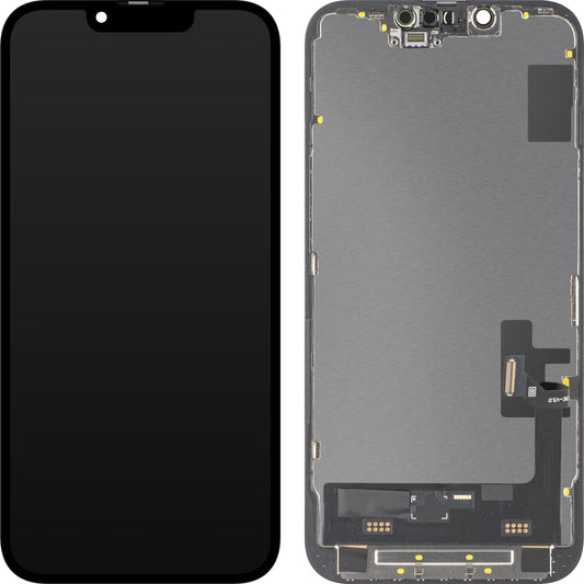 Display sa Touchscreen MP kompatibilan sa Apple iPhone 14, sa Ramom, Soft OLED IC Movable FHD verzija, Crni