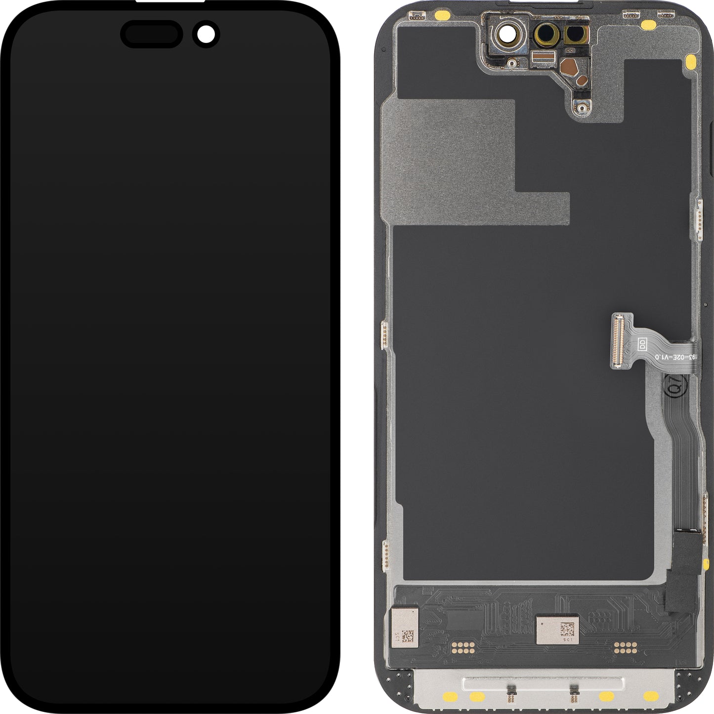 Display sa Touchscreen MP kompatibilan sa Apple iPhone 14 Pro, sa Ramom, Soft OLED verzija 120Hz FHD Diagnostic, Crni