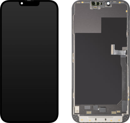 Display sa Touchscreen MP kompatibilan sa Apple iPhone 13 Pro Max, sa Ramom, Soft OLED 120Hz FHD Diagnostic verzija, Crni