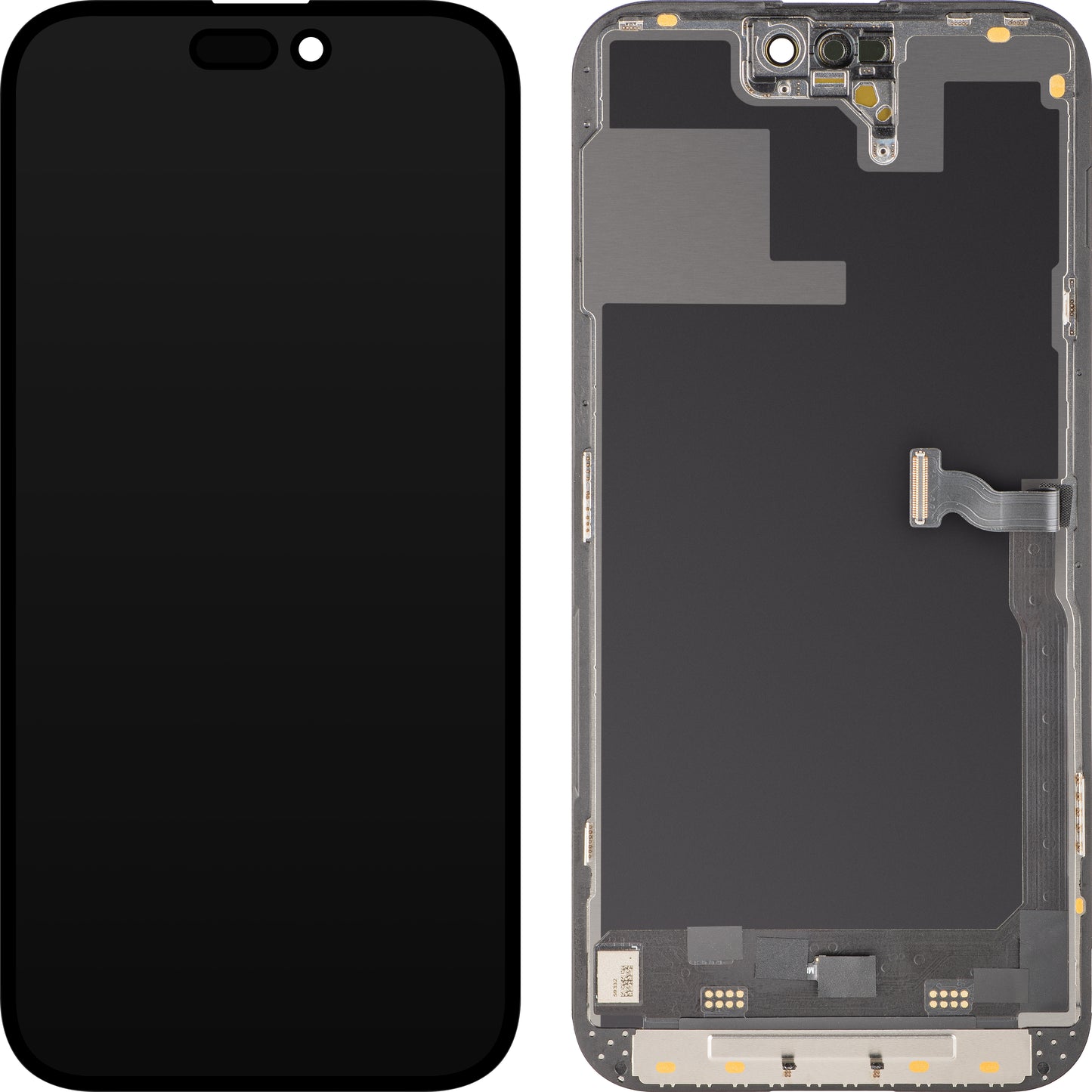 Ekran sa Touchscreen MP kompatibilan sa Apple iPhone 14 Pro Max, sa Ramom, Soft OLED verzija 120Hz FHD Dijagnostika, Crni