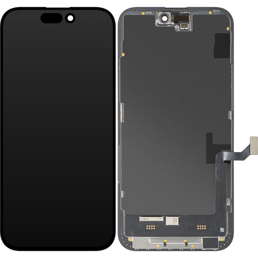 Display sa Touchscreen MP kompatibilan sa Apple iPhone 15 Plus, sa Ramom, Soft OLED FHD IC Movable verzija, Crni