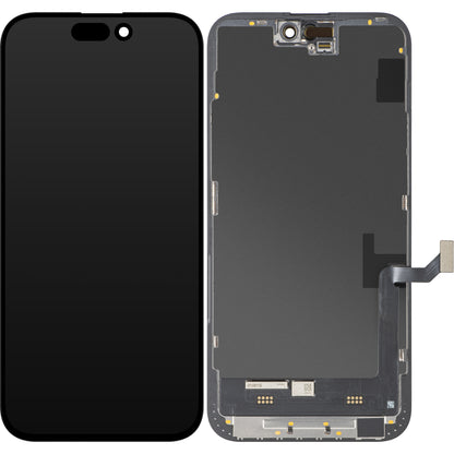 Display sa Touchscreen MP kompatibilan sa Apple iPhone 15 Plus, sa Ramom, Soft OLED FHD IC Movable verzija, Crni