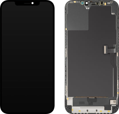 Display sa Touchscreen MP kompatibilan sa Apple iPhone 12 Pro Max, sa Ramom, OLED Diagnostic verzija, Crni