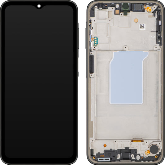 Display sa Touchscreen MP kompatibilan sa Samsung Galaxy A26 A266, sa ramom, Crni