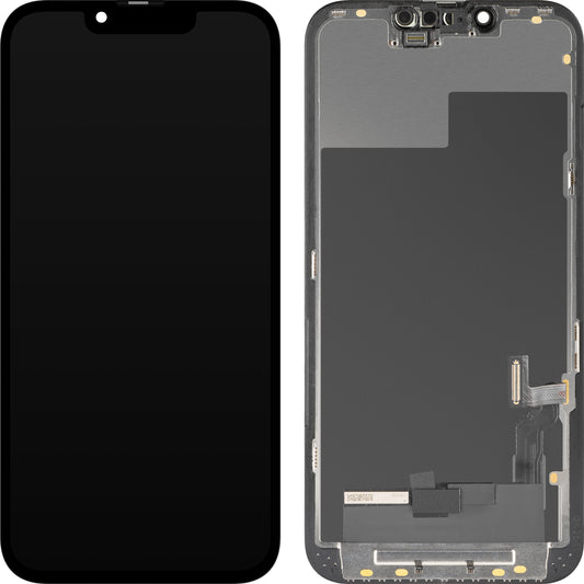 Display sa Touchscreen MP kompatibilan sa Apple iPhone 13, sa Ramom, OLED FHD Diagnostic verzija, Crna