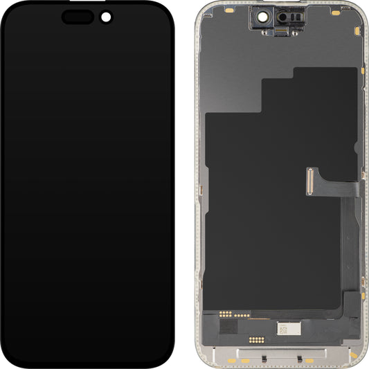 Display sa Touchscreen MP kompatibilan sa Apple iPhone 15 Pro, sa Ramom, OLED FHD Diagnostic verzija, Crni