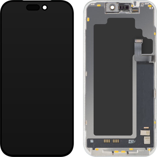 Ekran sa Touchscreen MP kompatibilan sa Apple iPhone 17 Pro, sa Ramom, Verzija Soft OLED FHD 120Hz IC Movable, Crna