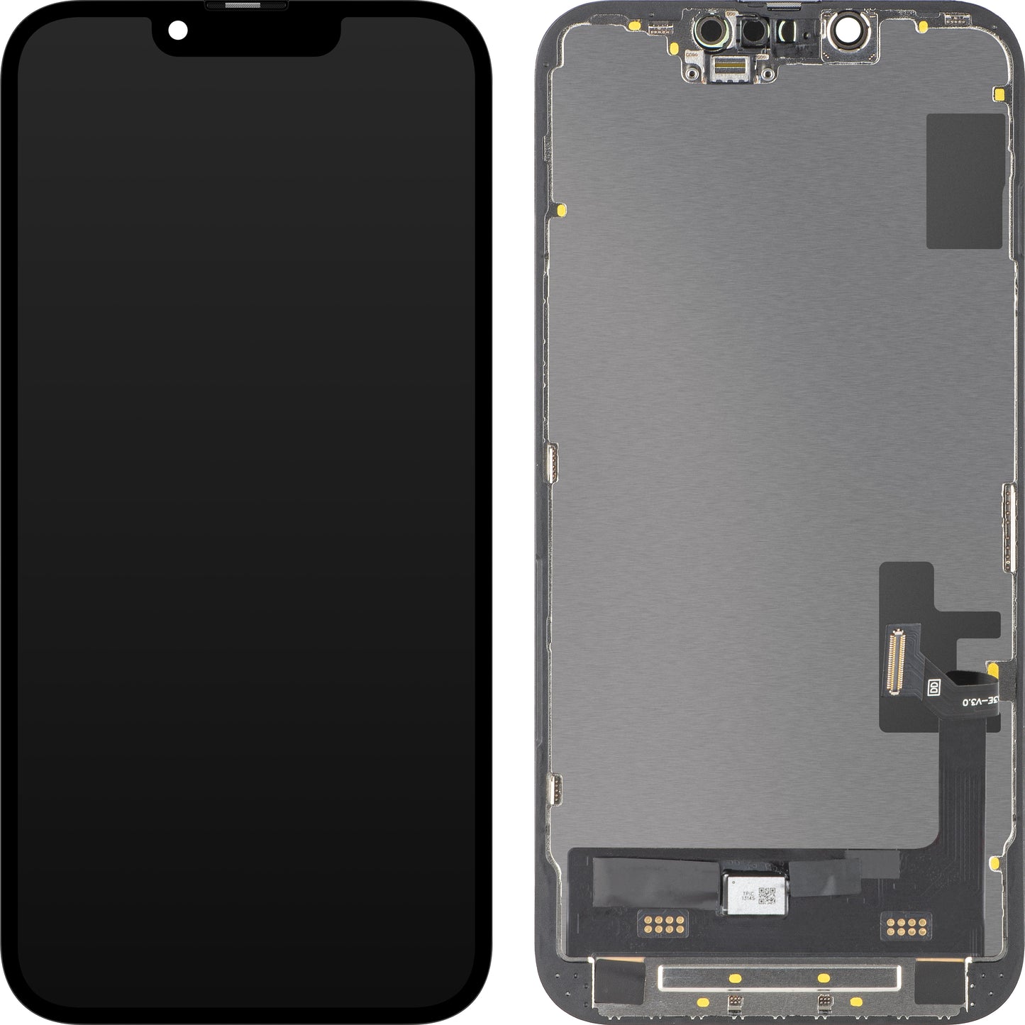 Display sa Touchscreen MP kompatibilan sa Apple iPhone 14, sa Ramom, Soft OLED FHD Diagnostic verzija, Crni, Swap