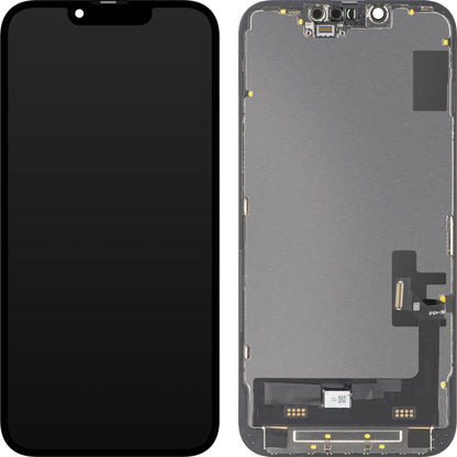Display sa Touchscreen MP kompatibilan sa Apple iPhone 14, sa Ramom, Soft OLED FHD Diagnostic verzija, Crni, Swap