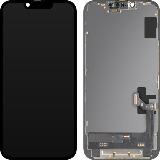 Display sa Touchscreen MP kompatibilan sa Apple iPhone 16e, sa Ramom, Soft OLED FHD 120Hz IC Movable verzija, Crni