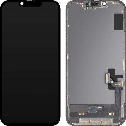 Ekran sa Touchscreen MP kompatibilan sa Apple iPhone 17e / 16e, sa Ramom, Verzija Soft OLED FHD 120Hz IC Movable, Crna