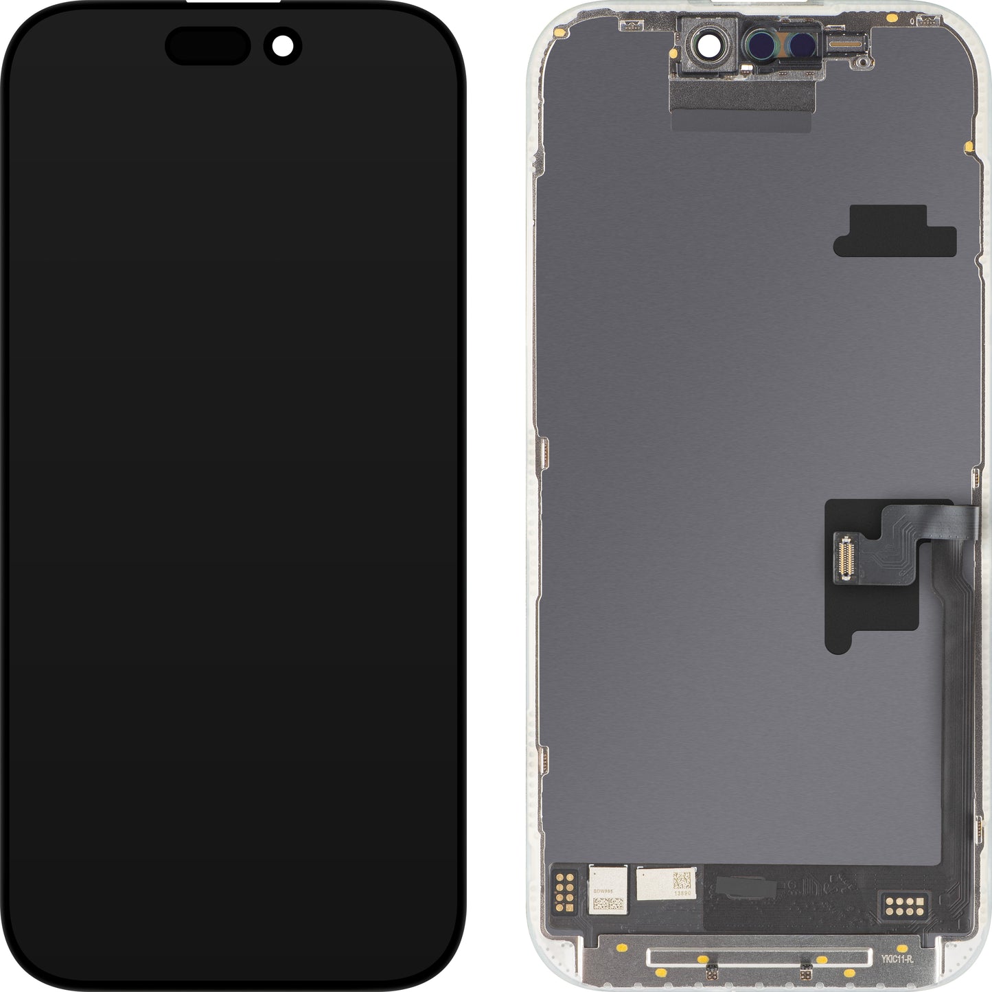 Display sa Touchscreen MP kompatibilan sa Apple iPhone 16 Pro, sa Ramom, Soft OLED FHD 120Hz IC Movable verzija, Crni