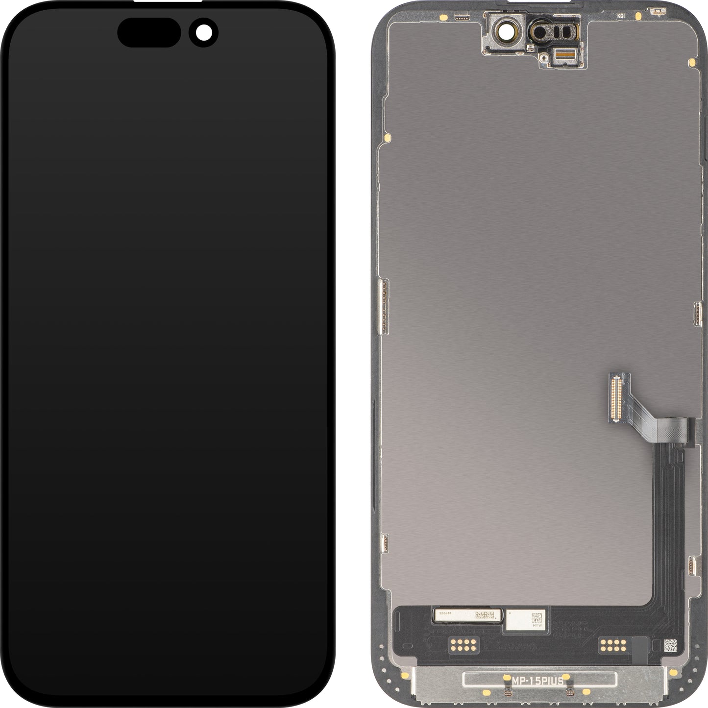Ekran sa Touchscreen MP kompatibilan sa Apple iPhone 15 Plus, sa Ramom, Premium Soft OLED FHD 120Hz Verzija, Crna