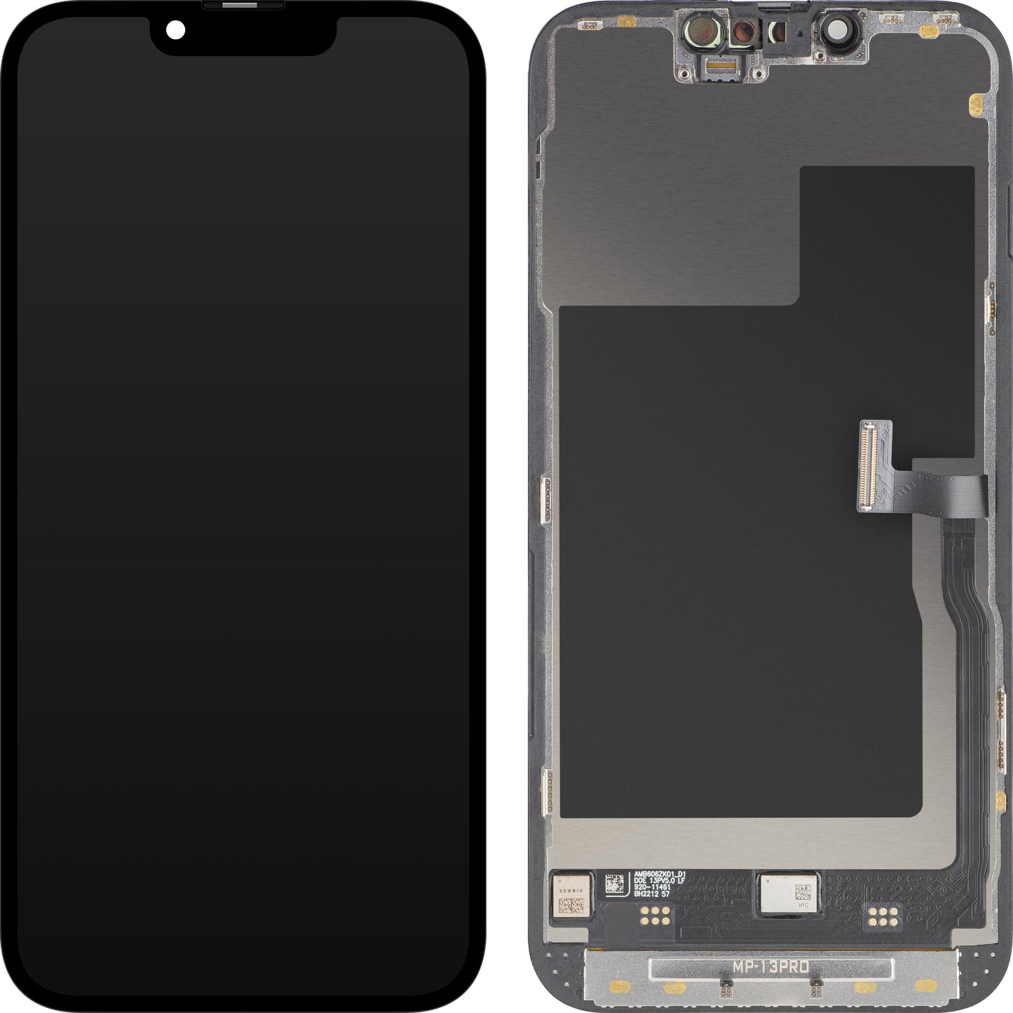 Ekran sa Touchscreen MP kompatibilan sa Apple iPhone 13 Pro, sa Ramom, Premium Soft OLED FHD 120Hz Dijagnostika, Crna