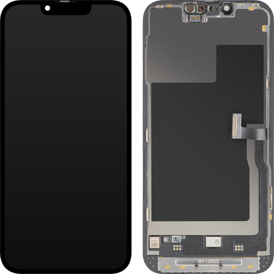 Ekran sa Touchscreen MP kompatibilan sa Apple iPhone 13 Pro, sa Ramom, Premium Soft OLED FHD 120Hz Dijagnostika, Crna